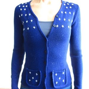 VINTAGE Antoinette - Dark Blue Cardigan